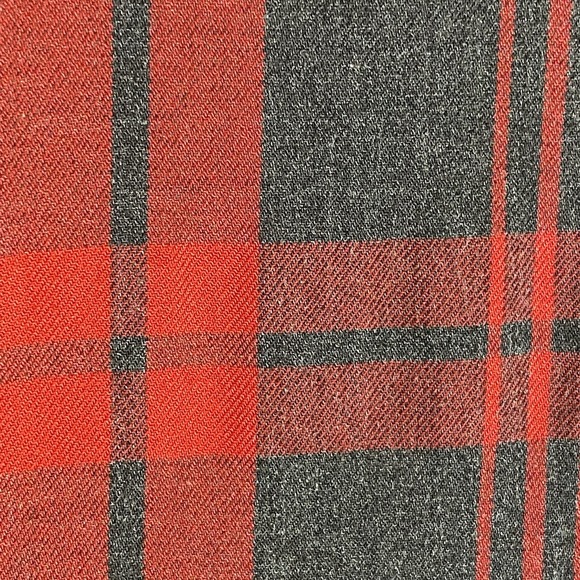 Cabi Top Womens Medium Red Black Plaid 1/2 Button Up Blouse Hi Low Festive Boho - Picture 9 of 16